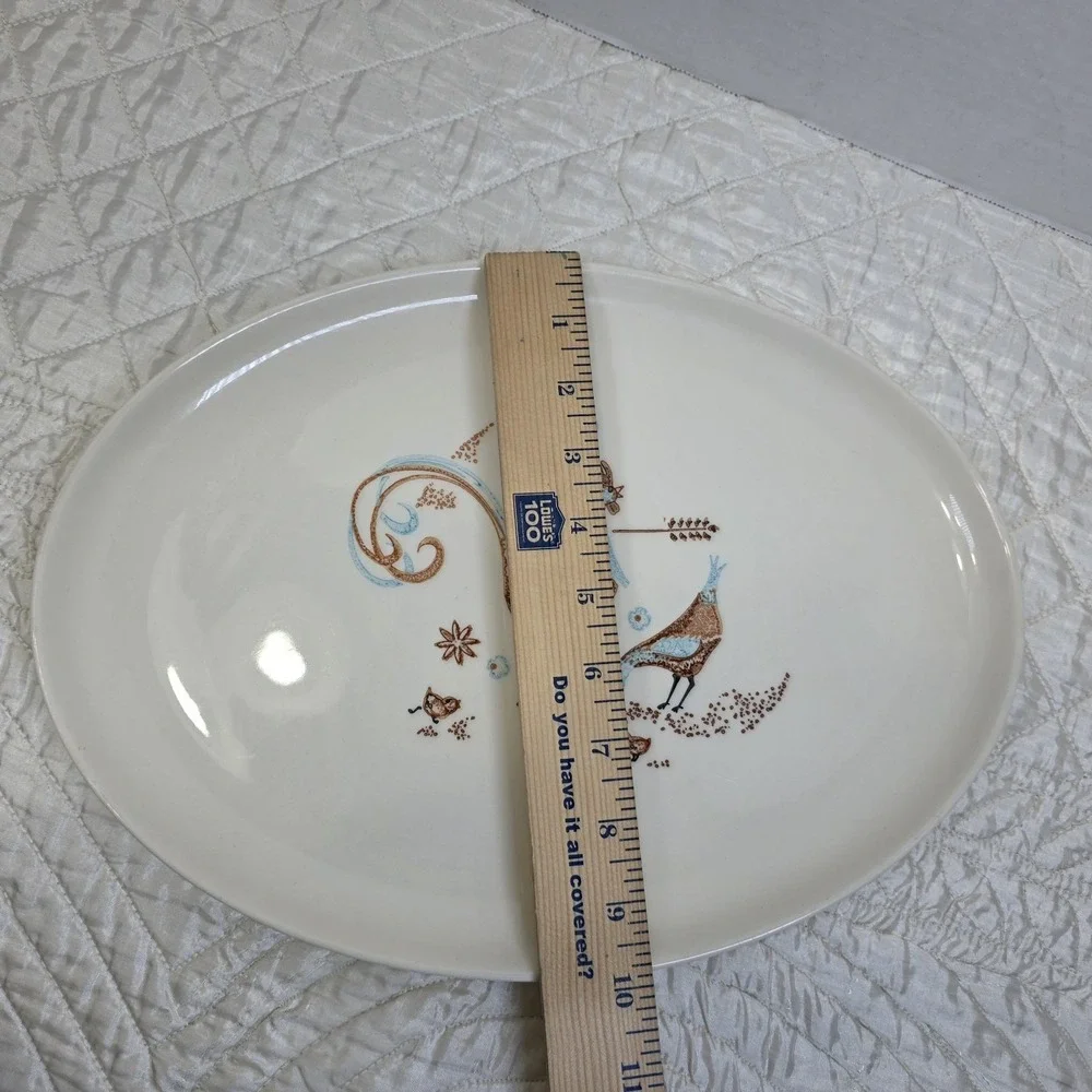 MCM‎ Platter Taylor Smith & Taylor Colorcraft Rooster Peppermint Roo Farmhouse